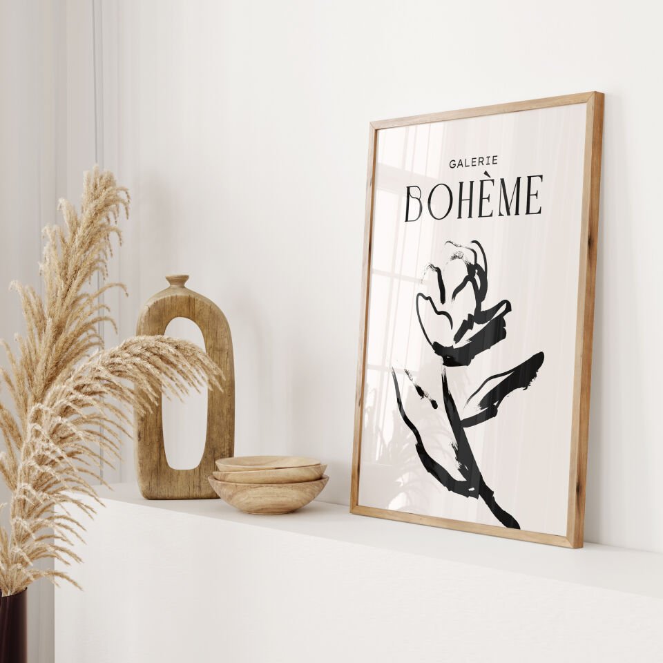 Ink Bloom Çerçevesiz Poster