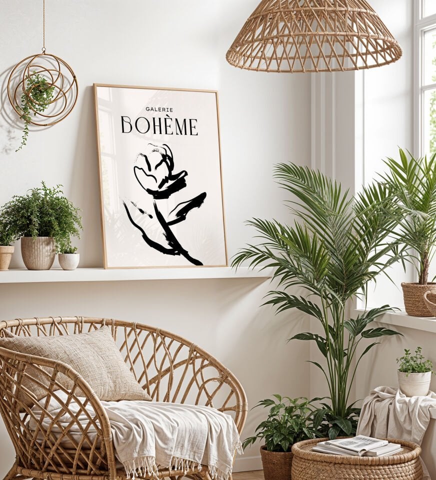 Ink Bloom Çerçevesiz Poster