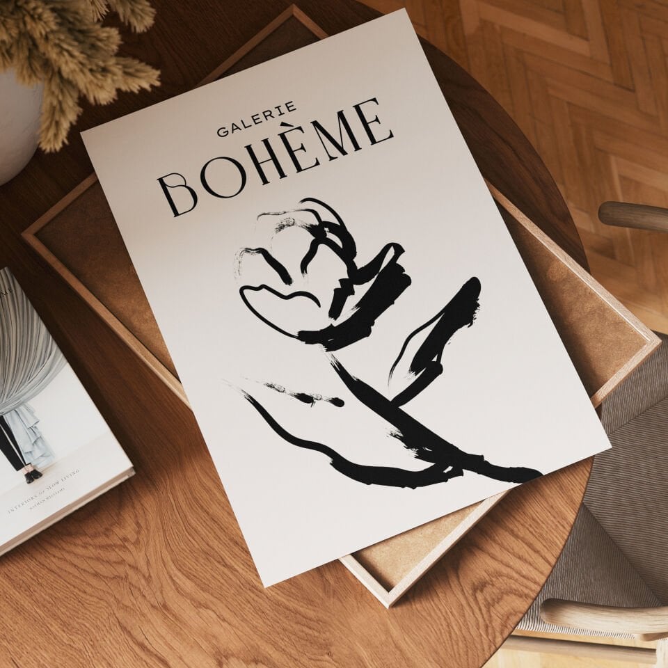 Ink Bloom Çerçevesiz Poster