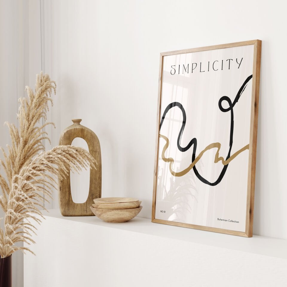 Tranquil Line Çerçevesiz Poster