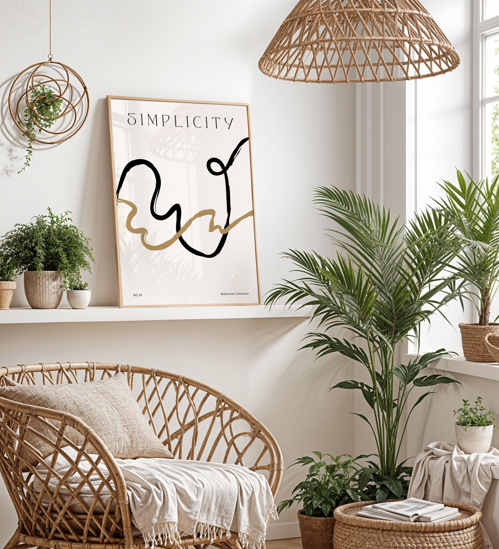 Tranquil Line Çerçevesiz Poster