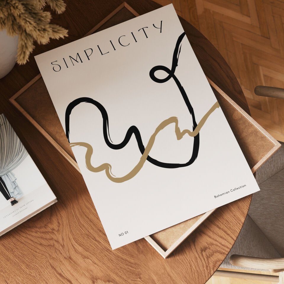 Tranquil Line Çerçevesiz Poster