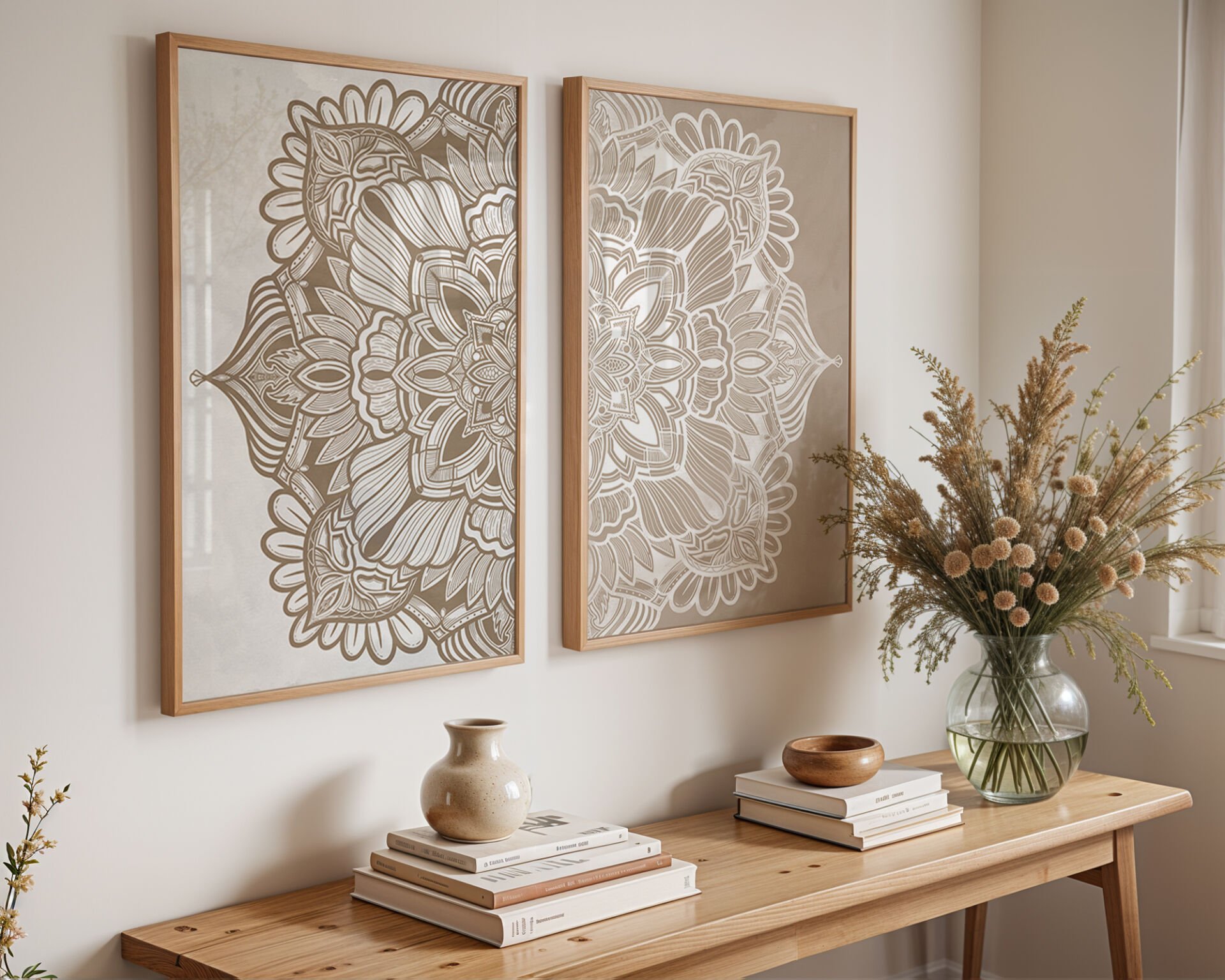 Mandala Design 2'li Çerçevesiz Poster